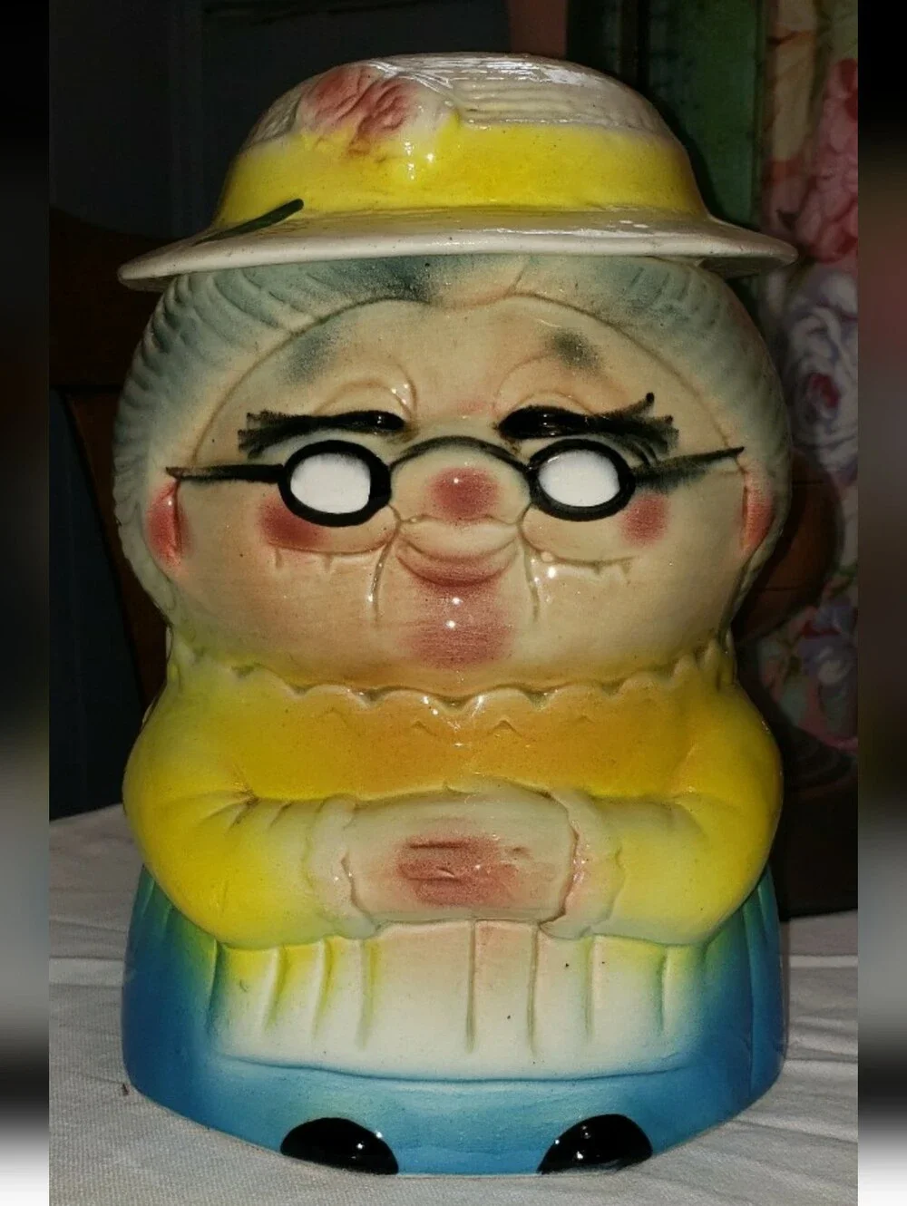 Vintage Mid-Century, 1950's-1960's, Grandma, Sweet Old Lady Cookie Jar